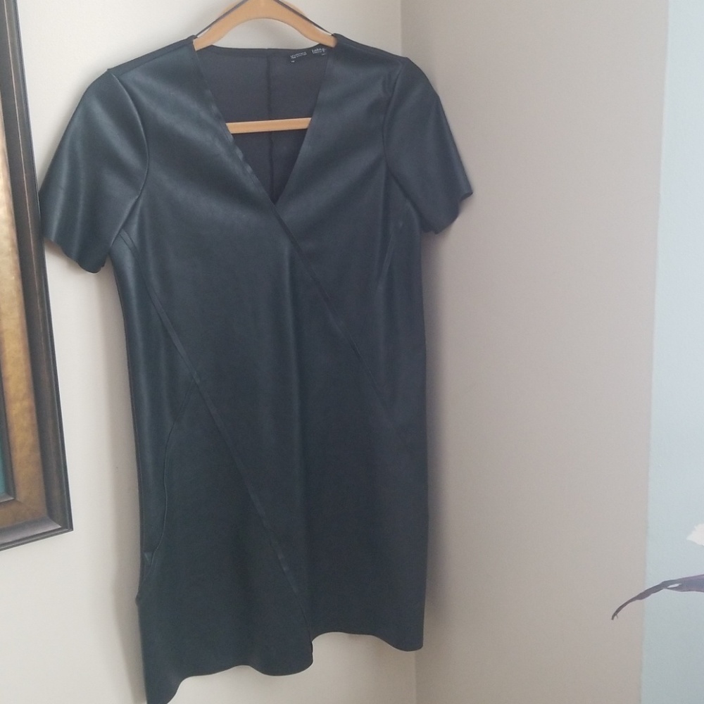 Zara Faux leather dress